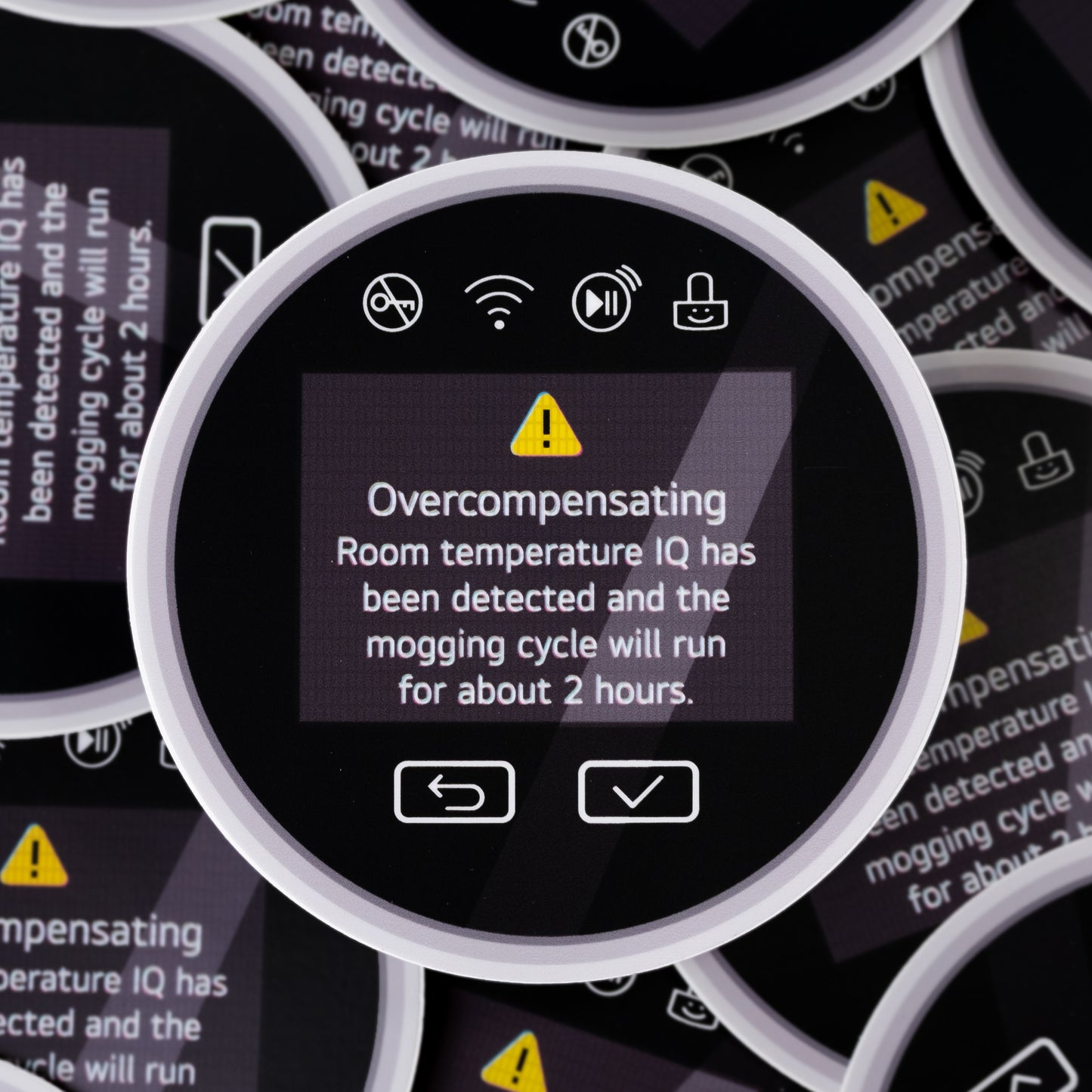 OVERCOMPENSATING ⚠️ - Sticker