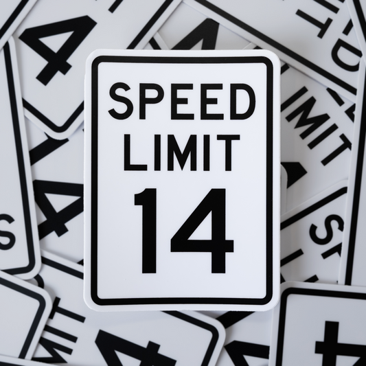 Speed Limit 14 (Sticker)