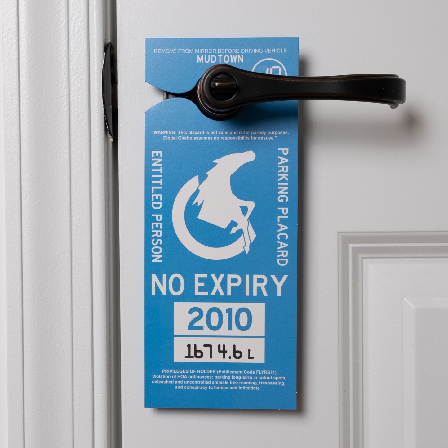 MUDSTANG Parking Placard*